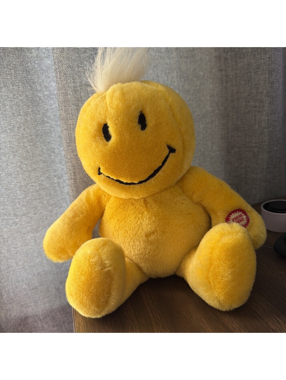 Dan Dee Tickle Tickle Wiggle Wiggle Yellow Smiley Face Plush Tested Works